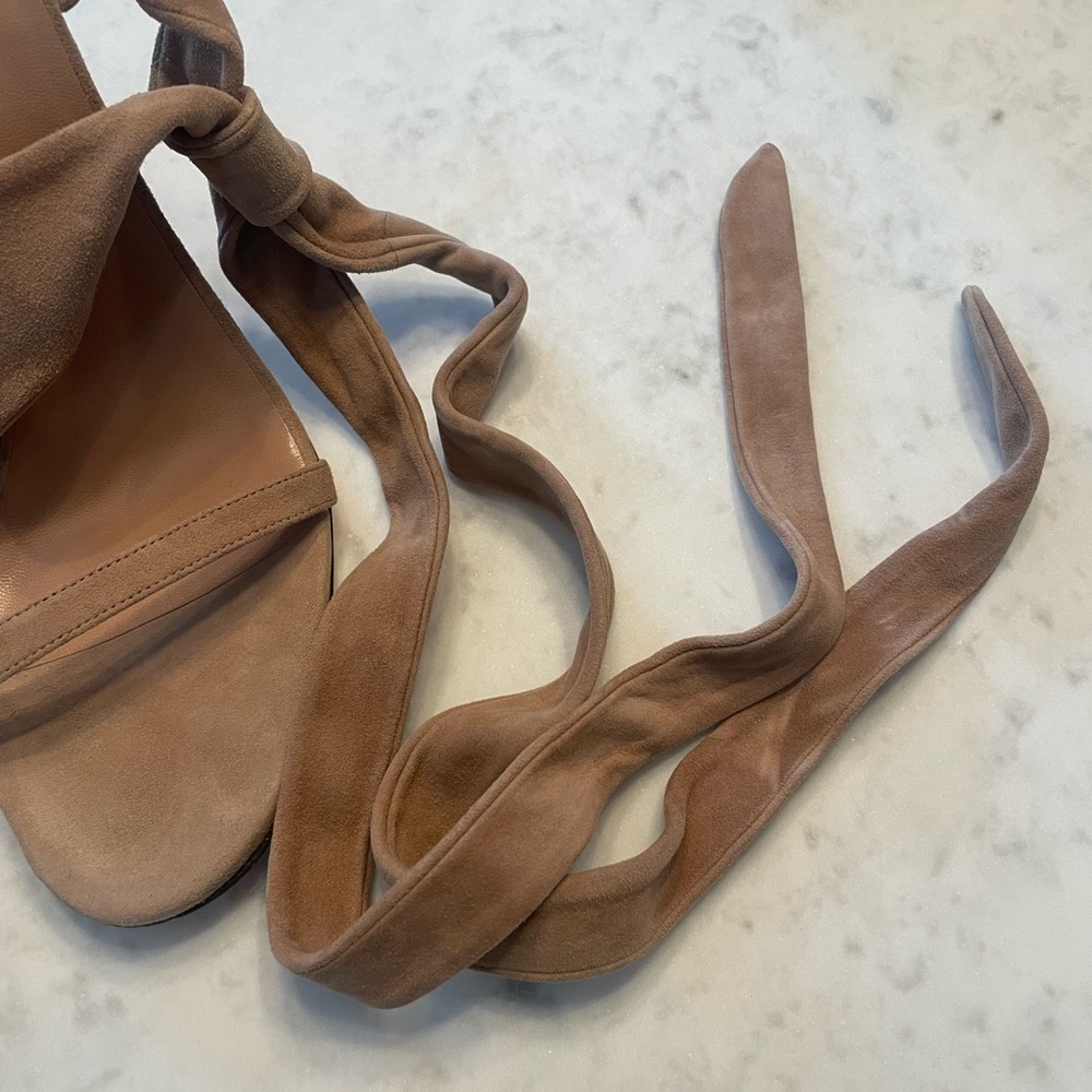 GUCCI Bamboo Accent Suede Sandals - Picture 11 of 15